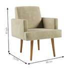 Poltrona Jasper Veludo Bege