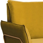 Poltrona Joelma Suede Amarelo Base Dourada Bnn Decor