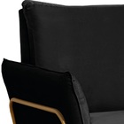 Poltrona Joelma Suede Preto Base Dourado Bnn Decor