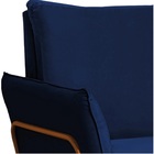 Poltrona Joelma Veludo Azul Marinho Base Bronze Bnn Decor