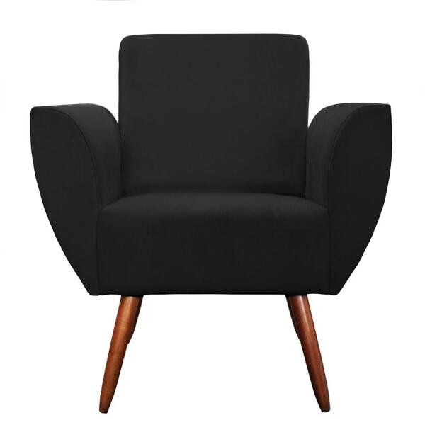 Poltrona Jolly Amamentação E Descanso Veludo Preto Kasa Sofá