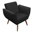 Poltrona Jolly Amamentação E Descanso Veludo Preto Kasa Sofá