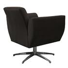 Poltrona Jolly Base Giratória De Alumínio Veludo Marrom Kasa