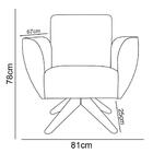 Poltrona Jolly Base Giratória De Madeira Veludo Bordo D'rost