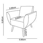 Poltrona Jolly Decorativa Estampado Azul Kasa Sofá