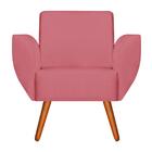 Poltrona Jolly Decorativa Suede Rosa Goiaba Kasa Sofá