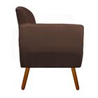 Poltrona Josy Suede Pés Palito Castanho D'rossi - Marrom