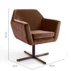 Poltrona Joy Com Pé Estrela Marrom