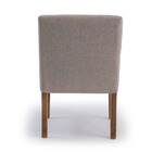 Poltrona Joy Tressê Linho Bege C-470 Base De Madeira - D'rossi