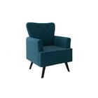 Poltrona Judite Em Veludo Masetari Petróleo