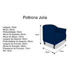 Poltrona Julia A02 Corano - Doce Sonho Móveis - Azul Marinho