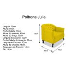 Poltrona Julia A02 Suede - Doce Sonho Móveis - Amarelo