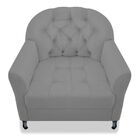 Poltrona Julia A02 Suede - Doce Sonho Móveis - Cinza