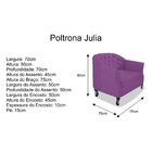 Poltrona Julia A02 Suede - Doce Sonho Móveis - Roxo