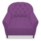 Poltrona Julia A02 Suede - Doce Sonho Móveis - Roxo