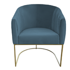 Poltrona Julia Com Base De Ferro Sala De Estar Escritório Rec