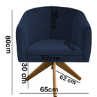 Poltrona Julia Decoração Base Giratória Salão Clinica Cadeira