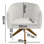 Poltrona Julia Decoração Base Giratória Salão Clinica Cadeira