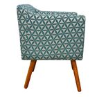 Poltrona Julia Estampado Geométrico Verde D04 Pés Palito Cast