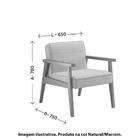 Poltrona Julia Estofada Em Tecido Poliéster - Natural/marrom