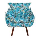 Poltrona Julia Jacquard Veludo Tifany