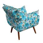 Poltrona Julia Jacquard Veludo Tifany