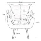 Poltrona Julia Jacquard Veludo Tifany