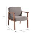 Poltrona Júlia Natural E Cinza