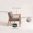 Poltrona Júlia Natural E Cinza