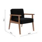 Poltrona Julia Preta E Nogueira