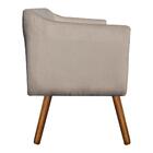 Poltrona Julia Suede Pés Palito Castanho D01 - D'rossi - Bege