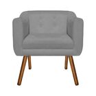 Poltrona Julia Suede Pés Palito Castanho D01 - D'rossi - Graf