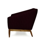 Poltrona Juliana Veludo Roxo Grape B-292 Base Fixa De Madeira