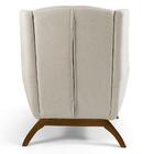 Poltrona Juliet Base De Madeira B-370 Linho Bege Cru Domi