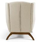 Poltrona Juliet Base De Madeira C-107 Linho Bege Domi
