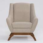 Poltrona Juliet Linho Aveia E Madeira