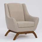 Poltrona Juliet Linho Aveia E Madeira