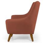 Poltrona Juliet Pés De Madeira B-262 Veludo Telha Domi