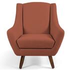 Poltrona Juliet Pés De Madeira B-262 Veludo Telha Domi