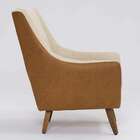 Poltrona Juliet Revestimento Sintético Terracota E Linho Marf