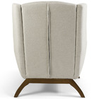 Poltrona Julliet Base De Madeira Linho Rústico Ecru