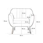 Poltrona Jurerê Com Tecido Poliéster - Nude