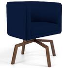 Poltrona Ka Madeira Betina B304 Veludo Azul Marinho