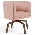 Poltrona Ka Madeira Betina C105 Linho Rosê