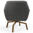 Poltrona Ka Madeira Dani B159 Linho Cinza