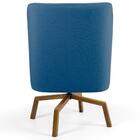 Poltrona Ka Madeira Pérsia B170 Suede Azul