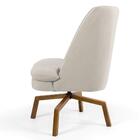 Poltrona Ka Madeira Pérsia C107 Linho Bege