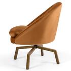 Poltrona Ka Madeira Rafa B262 Veludo Telha