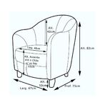 Poltrona Kairós Com Pés Madeira Couro Chocolate - Gran Belo