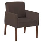 Poltrona Karina Couro Sintético Marrom Fosco